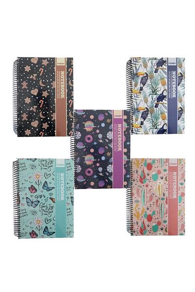 Mikro 17x24 Lined Spiral Notebook with Hard Cover - 120yp