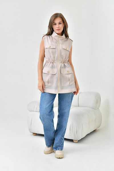 FTZ WOMEN Organza Women's Vest - Stone 30855