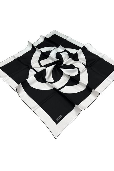 Aker وشاح حريري أبيض وأسود - 8800701 -311 سورا