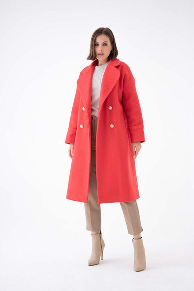 FTZ WOMEN Women's Kravuze Stamp Coat Red 30642