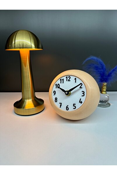 TORNADO DİZAYN Beton Masa Saati Bubble Saat Sessiz Mekanizmalı