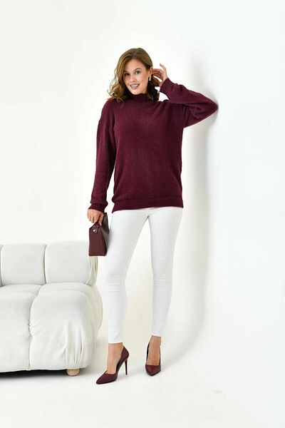 FTZ WOMEN Women's Basic Sweater Plum 20878