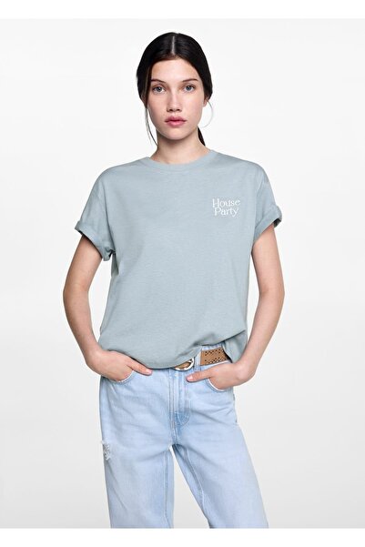 Mango Teen Tricou cu text brodat