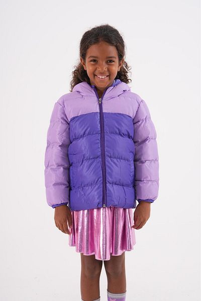 Mina Girl's Winter Puffer Jacket - Padded, Hooded and Fleece