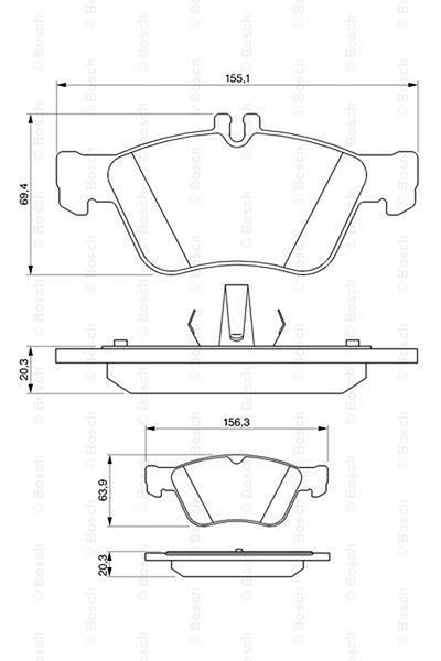 Bosch Mercedes E Series - Disc Pad, Slk, Clk Front Featured