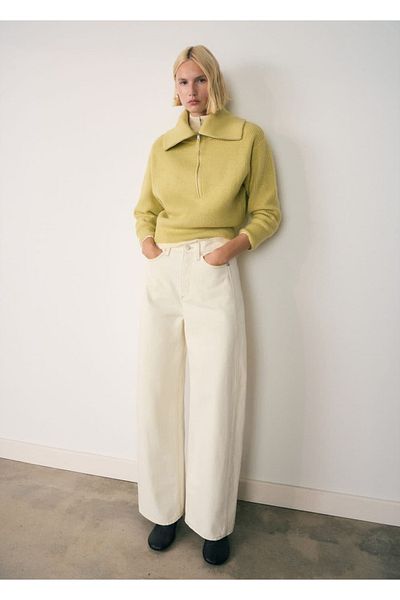 MANGO Woman Pulover cu fermoar pe guler