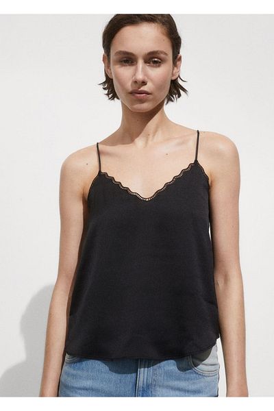 MANGO Woman Satin Strap Blouse