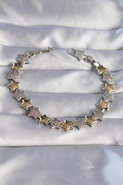 HDRNstore Vip سلسلة النحاس مزدوجة اللون الزركون حجر ستار تصميم سوار