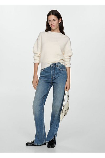 MANGO Woman Shiny Detailed Knitwear Sweater