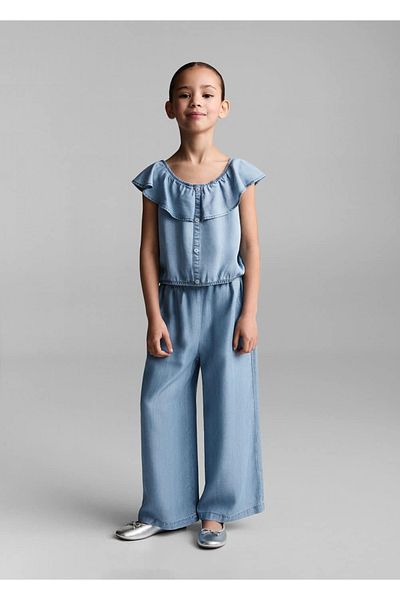 MANGO Kids Geknöpfte Jeansbluse