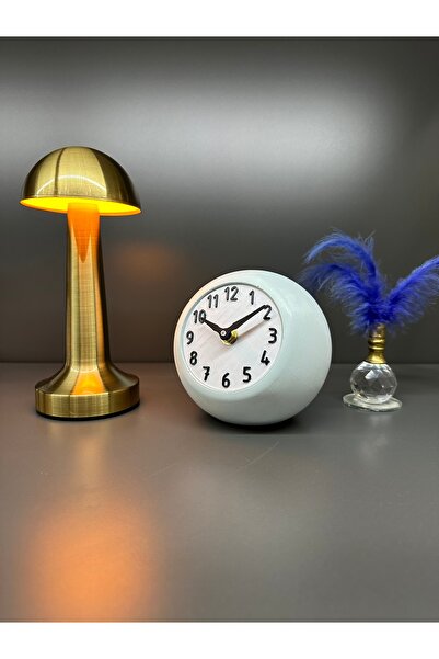 TORNADO DİZAYN Beton Masa Saati Bubble Saat Sessiz Mekanizmalı