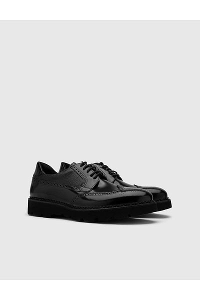 İLVİ Kenai Genuine Leather Men's Black Casual Shoes