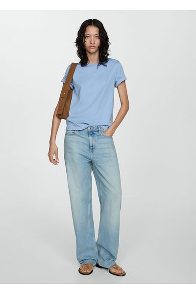 MANGO Woman Kurzärmliges Baumwoll-T-Shirt