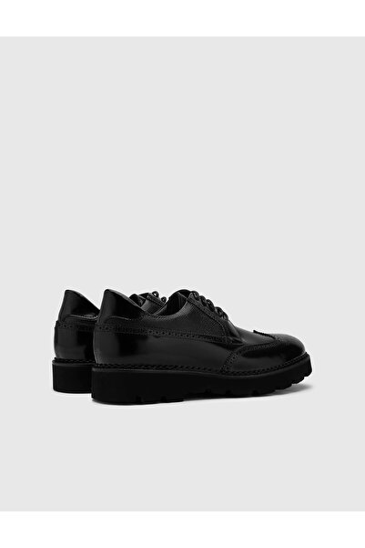 İLVİ Kenai Genuine Leather Men's Black Casual Shoes