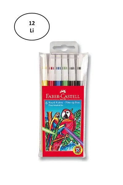 STUMBANNG Faber-Castell5067155106 Washable 6 Colors Felt Tip Pen 12 pcs