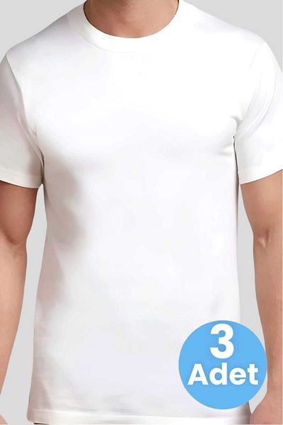 Uniquetrenders Men's Crew Neck Cotton 3-Piece Undershirt
