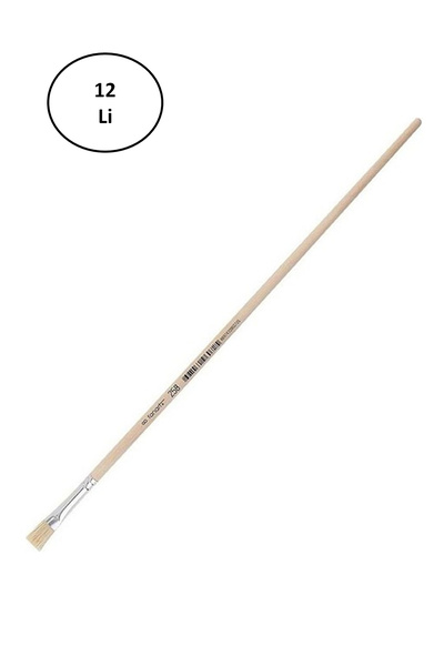 im kırtasiye Fanart Academy Series 258 Hard Bristle Flat Brush No 6 12 pcs