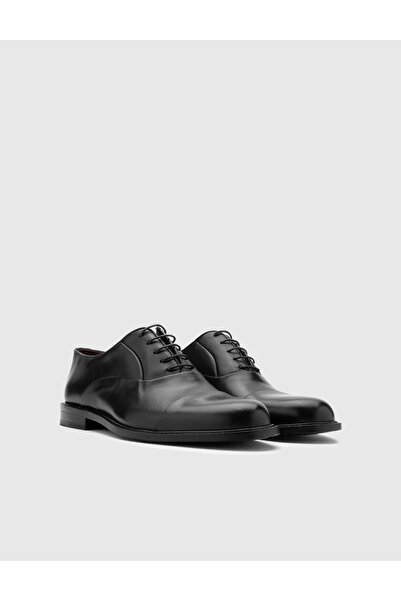 İLVİ Morus Genuine Analin Leather Men's Black Classic Shoes