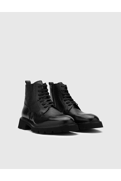 İLVİ Kekela Genuine Leather Men's Black Boots