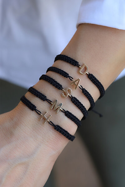 Yenigün Kuyumculuk 14 Ayar Altın Harfli İpli Bileklik