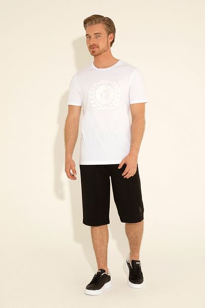 U.S. Polo Assn. Ανδρικό μαύρο πλεκτό σορτς 50289284 -VR046