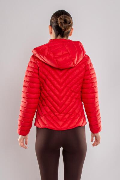 PIQUE JAKLİN Slimfit Cep Çıtçılı Kapüşonlu Kısa Şişme Mont