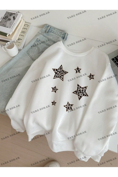 Tarzsokak Y2K SEZON NOU SSWEAT HARAJUKA KUROMİ COD RETRO 1283 Alb