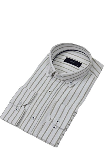 ADVANTE Чоловіча класична сорочка в смужку з однією кишенею BGL-ST03907