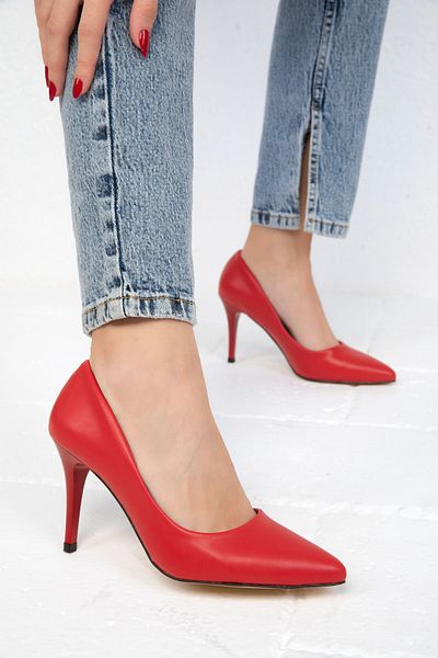 SOHO Klassische rote Damenschuhe mit Absatz – 19550