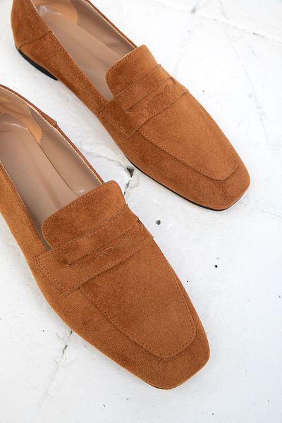 SOHO Tan Suede dámské baleríny - model 19674