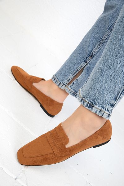 SOHO Tan Suede dámské baleríny - model 19674