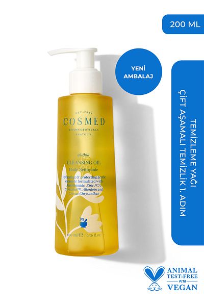 COSMED Atopia Cleansing Oil - 200ml Oil Based Cleanser for Face and Body