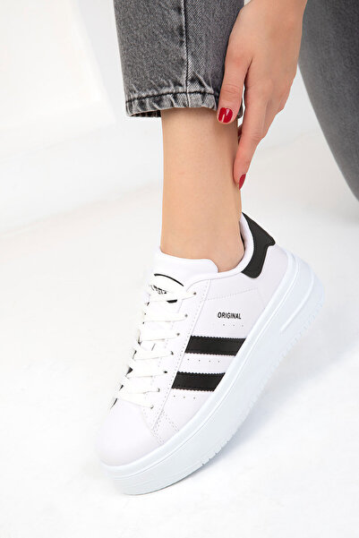 SOHO Damen-Sneaker Weiß-Schwarz 19685