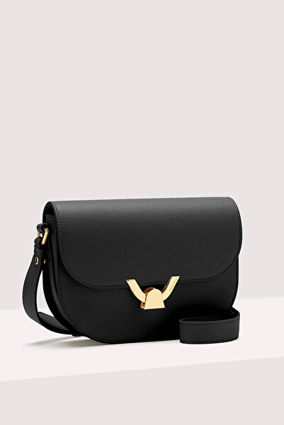 Coccinelle Női fekete bőr válltáska 23 cm