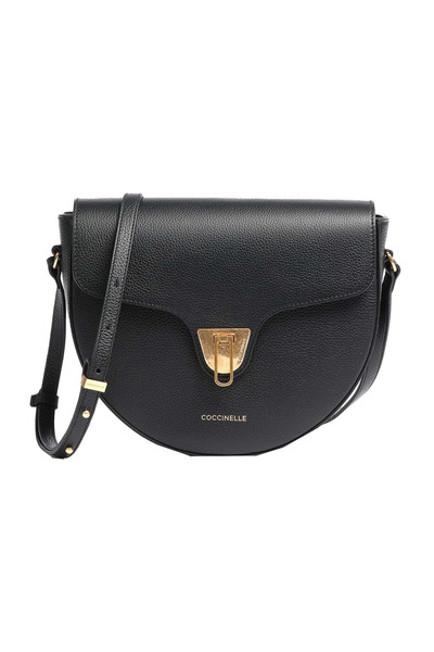 100de100Gübre Coccinelle Beat Soft Schwarze Leder Umhängetasche E1MF6150101001