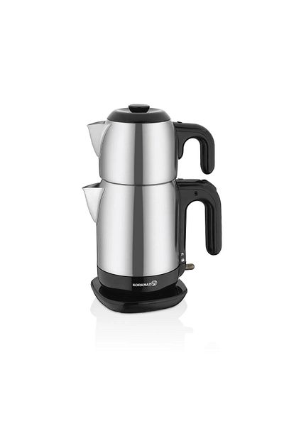 KORKMAZ Satin Demtez/black Electric Tea Kettle - 1.6 Lt A369-13