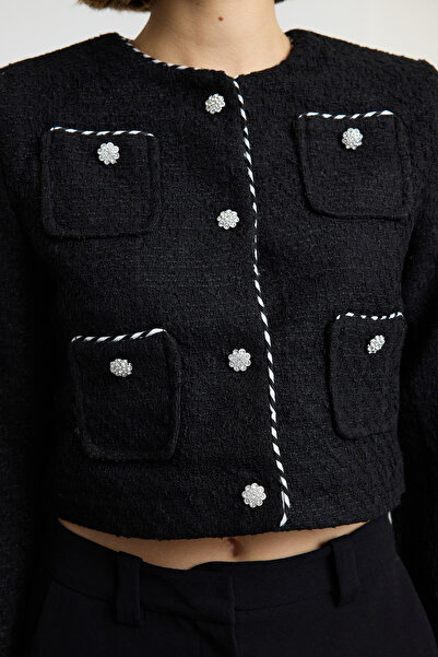 Trendyol Collection Черно ограничено издание на яке TWOAW24CE00122