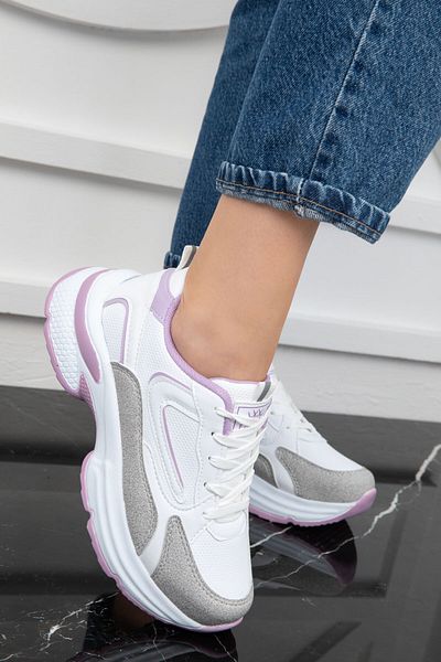 SOHO Damen-Sneaker – Eis, Weiß und Flieder 19686