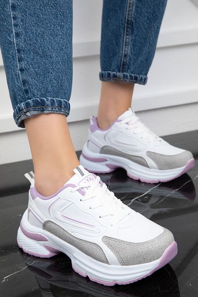 SOHO Damen-Sneaker – Eis, Weiß und Flieder 19686