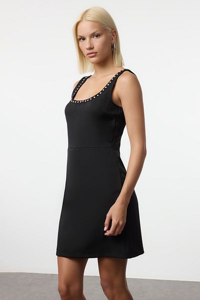 Trendyol Collection Φόρεμα BlackMiniGilet με κοσμήματα - Twoaw25el00439