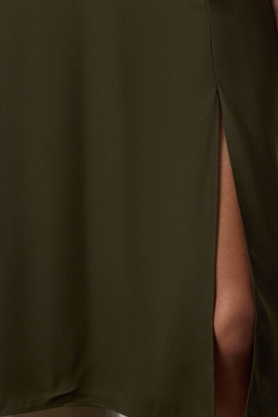 Trendyol Collection Khaki Midi Woven Dress - Twoaw23el01050