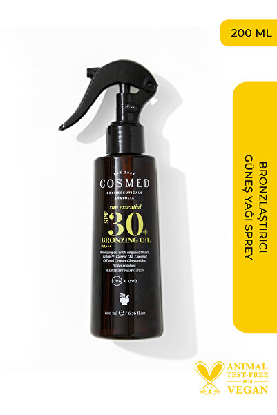 COSMED Sun Essential Bronzing Oil SPF 30+ Bronzlaştırıcı Güneş Yağı Sprey 200ml