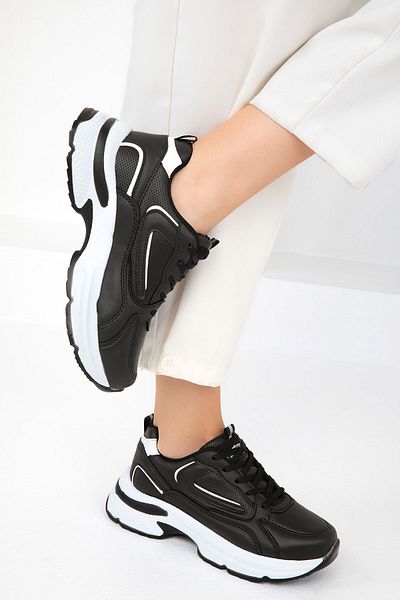 SOHO 19686 Model Black-White Women's Sneakers
