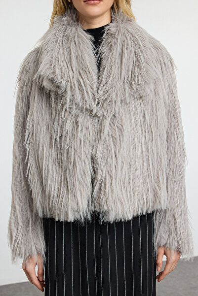 Trendyol Collection Šedý kabát Regular Fit - TWOAW25MO00313