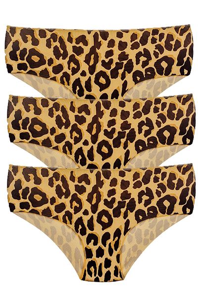 Vanilya Secret Leopard Pattern Laser Bato Bikini 3 Συσκευασία