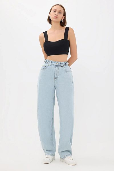 Hiccup Blugi Mom Fit cu talie înaltă - Detaliu curea