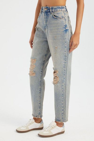 Hiccup Pantaloni jeans Mom-Fit cu talie înaltă - Croiți