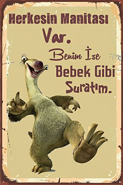 Hayal Poster Bebek Surat Retro Ahşap Poster