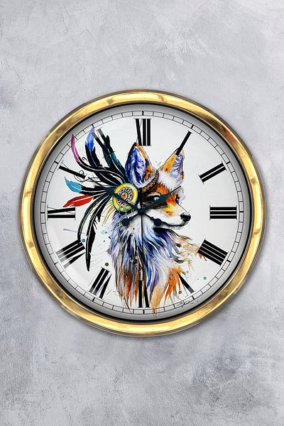 Kasva Concept 40 cm Gold Metal Modern Art Wall Clock