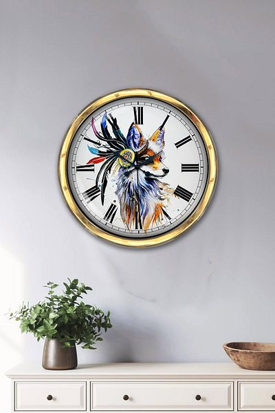 Kasva Concept 40 cm Gold Metal Modern Art Wall Clock